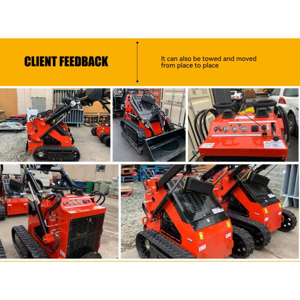 Free Shipping Mini Track Loader diesel Skid Steer Loader with Mower Electric Loader Backhoe
