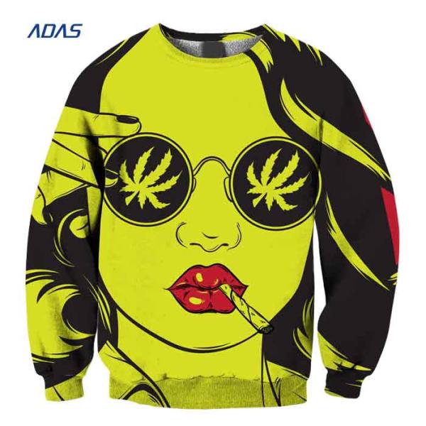 Bulk Crewneck Polyester Sublimation Hoodies Sweatshirt Long Sleeves