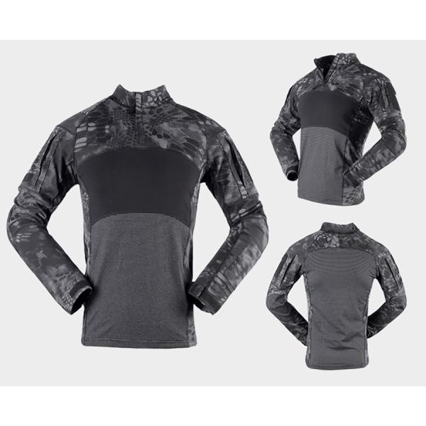 Customized Color Men's Long Sleeve Knitted Shirt Uniform for Summer Frog Training Suit