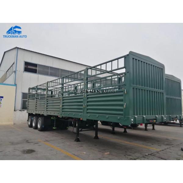 20FT Container 50T Flatbed Fence Semi Trailer For Transport Work