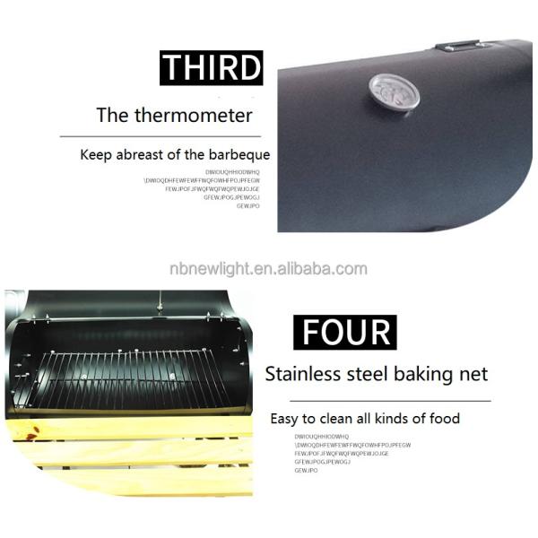 Indoor and Outdoor Room Space Grills Large Charcoal BBQ Oven with Chimney