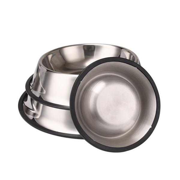 Stainless Steel 600ml Pet Feeder Bowl 5.4cm Dog Food Feeder