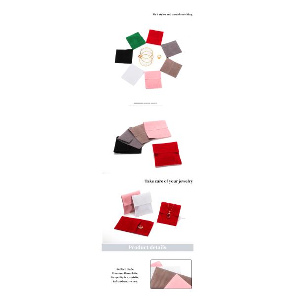 OEM Discreet Supple Lightweight Velvet Jewelry Pouches for Ear Rings Studs Girl