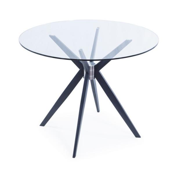 Cheap Restaurant Furniture 12MM Painted Glass Top Dining Table for sale