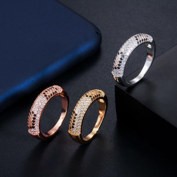 Peopard Print CZ Wedding Rings for Women Silver Color Ring Lady's Ring Party Fashion Luxury Leopard Print Ring Jewelry