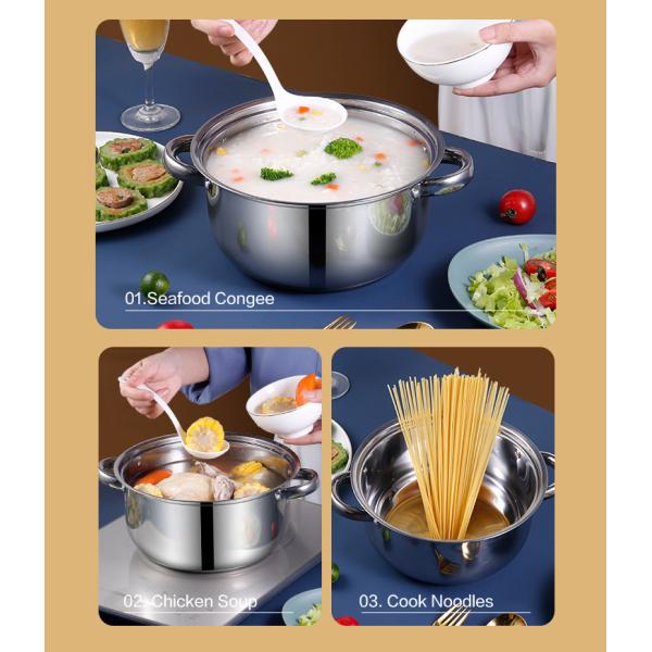 Stainless Steel Cookware Set 10 Piece Kitchen Ware Cooking Pot Set