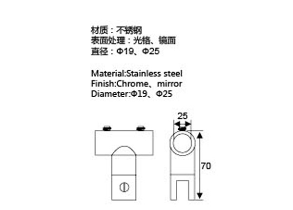 Glass Wall Connector Glass Door Fitting With High Strength Bearing