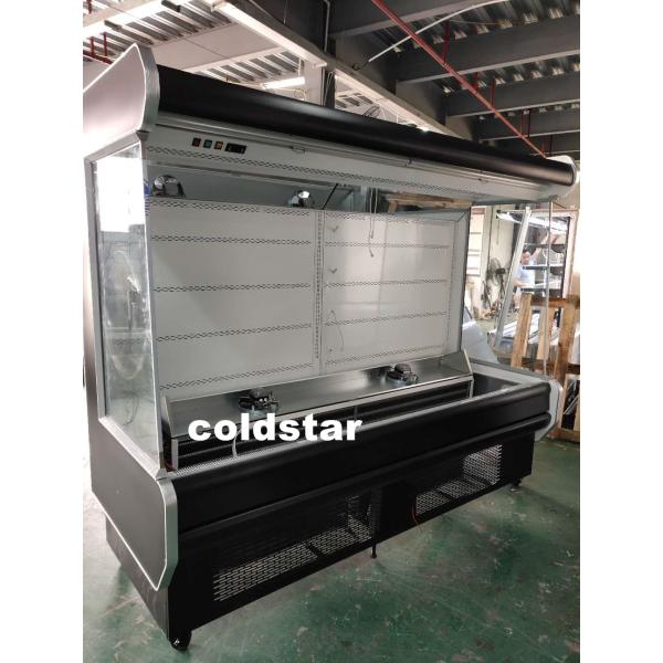 Vertical refrigerated display case/upright open chiller/ supermarket cooler