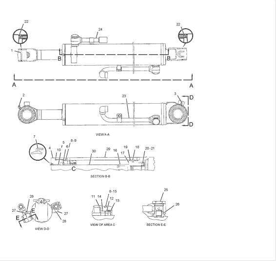 ODM 2597926 Seal Kit E305.5 Boom Hydraulic Cylinder Rebuild Kits