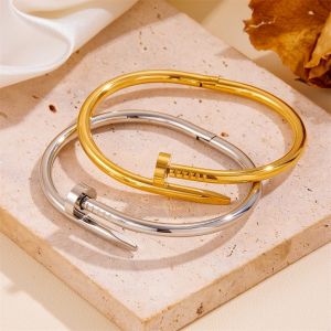 China Minimalist High-quality Stainless Steel Nail Bracelet on sale
