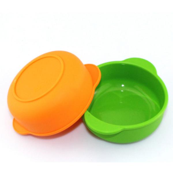 Food Grade Silicone Kids Bowls And Spoons Cute Silicone Baby Feeding Tool Soft Safe Silicone Baby Spoons And Bowl