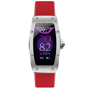 Quality Fashionable Red Strap RTL8762CK Ladies Smart Bracelet IP68 Waterproof wholesale