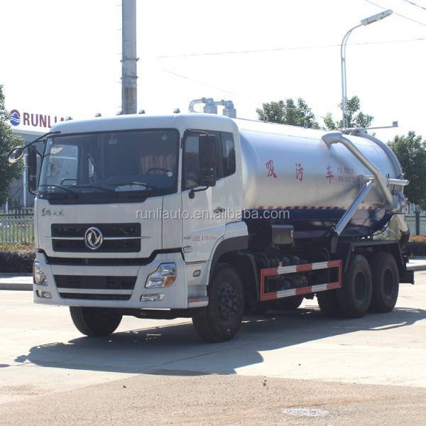 Diesel Fuel Type Vacuum Sewer Septic Tank Trucks Sewage Suction Tanker Truck 6x4