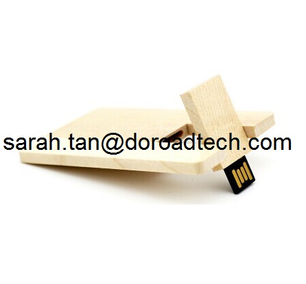 100% Creative Wooden Card USB Flash Drive Popular USB Card Memory Stick Customize LOGO