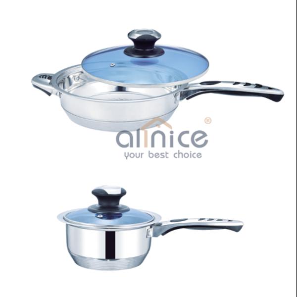 30pcs Camping Stainless Steel Cookware Set Non Stick Customized Logo