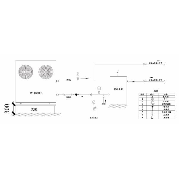 R410A Household Heat Pump Unit Weight 119 KG Noise Reduction Treatment