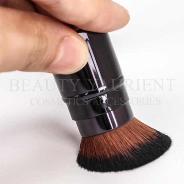 110mm Mini Retractable Powder Brush Aluminum Tube Portable Makeup Brush