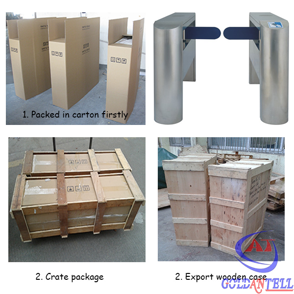 Customized Size Half Height Rustproof Swing Gate Barrier With Card Reader