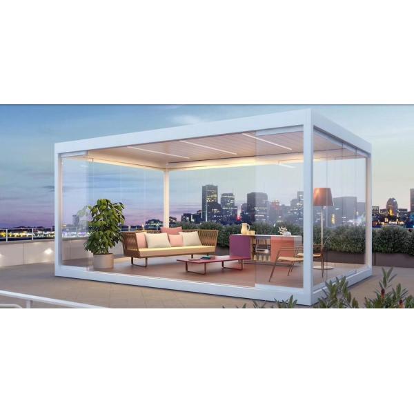 Cheap OEM Motorized Outdoor Waterproof Aluminium  Bioclimatic Backyard Pergola for sale