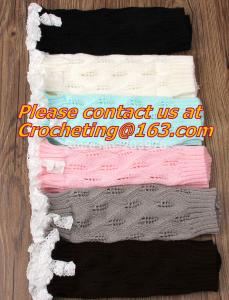 Quality Fashion Knitted lace Boot Cotton Gaiters Warm lace boot socks buttons leg warmers bontique wholesale