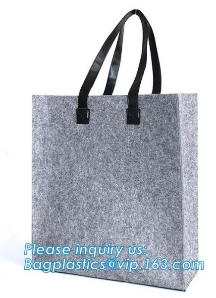Felt Laptop Bag With Zipper Pocket Eco Polyester Felt Low Price Tote Bag Handmade Fashion Felt Women Bag