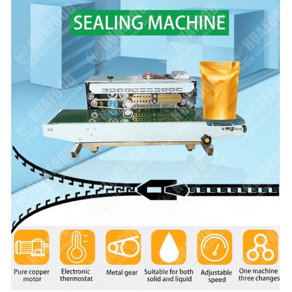 Width 12mm SS304 80W 16m/Min Plastic Bag Sealing Machine