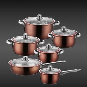 Quality Multi-function Kitchen Cookware Cooking Pot Set Stainless Steel Cookware Sets With Thick Stainless Steel Handle wholesale