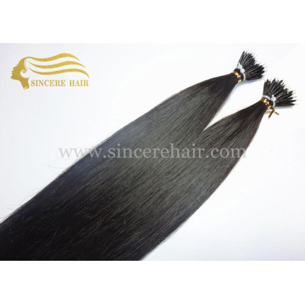 20" Dark Brown Pre Bonded Flat Tip Remy Human Hair Extensions 1.0 Gram / Strand For Sale