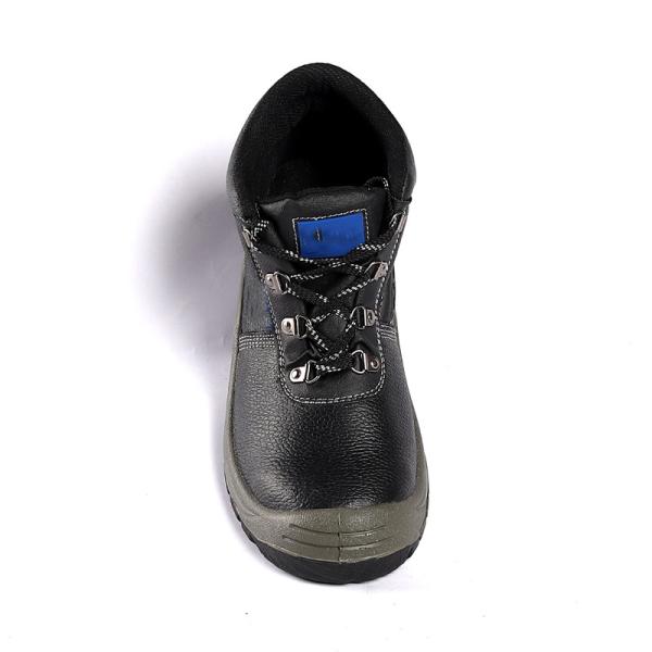 OEM Factory Black Leather Construction Safety Boots Work Steel Toe Steel Plate Safety Shoes