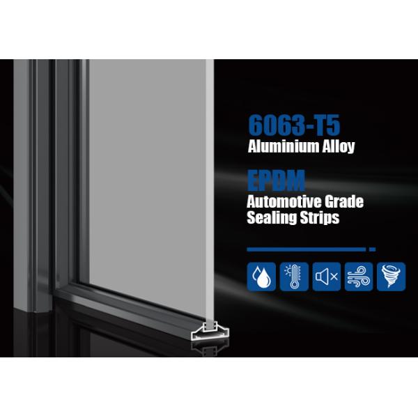 Aluminium Casement Swing Hinge Door For Bathroom Kitchen Patio