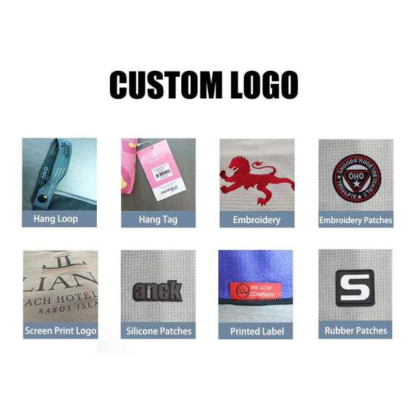 Wholesale Golf Club Accessories Metal Embroidery Waffle Microfiber Golf Towels with Customize Logo