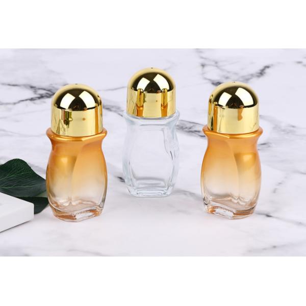 50ml Large Roller Ball Bottles Leak-Proof Transparent Glass Essential Oil Bottle With Plastic Roller Balls For Perfume Refills