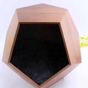 China SGS Polygon Pentagon Wood Pet Furniture Natural Wooden Cat Kennel on sale