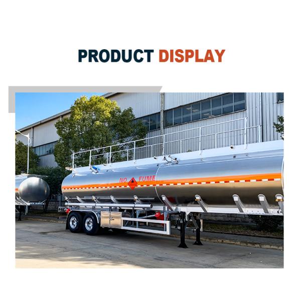 Stainless Steel 2 Axles Liquid Storage Semi Trailer Large Fuel Tank Trailer 29800Kg Loading Capacity