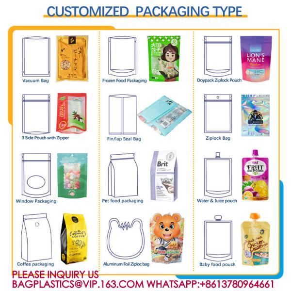 Food Packaging Bags Sweets Biscuits Nuts Zip Bags Plastic Packaging Aluminium Foil Bags