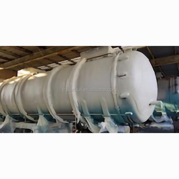 43500L 3 Axles Carbon Steel Insulated Tanker Trailers For Palm Oil Crude Oil Bitumen
