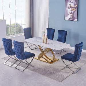 Casual Cafe Bar Custom Stainless Steel Furniture Upholstered Velvet High Chair