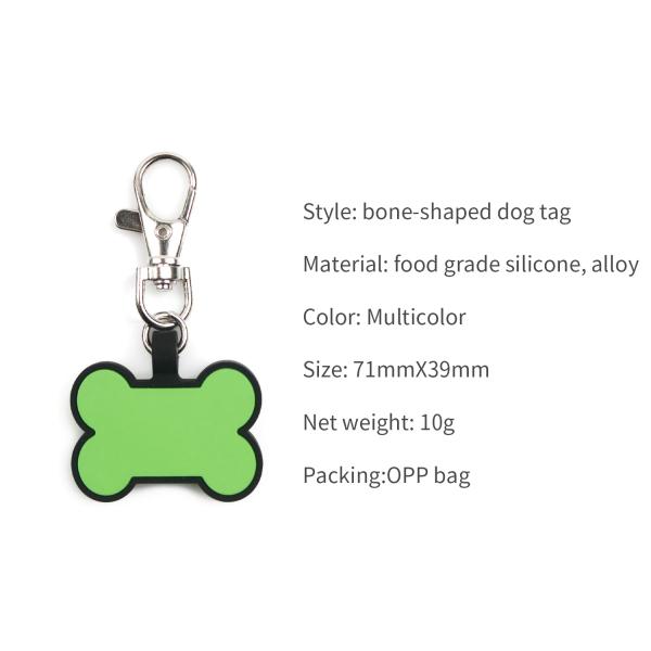 Rose Orange Blank Dog ID Tags Silicone Name Tags For Dogs Personalized