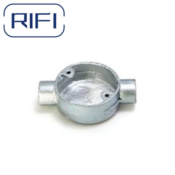 20mm Through Way Circular Junction Box For Surface Mounting BS4568 Standard Two Way