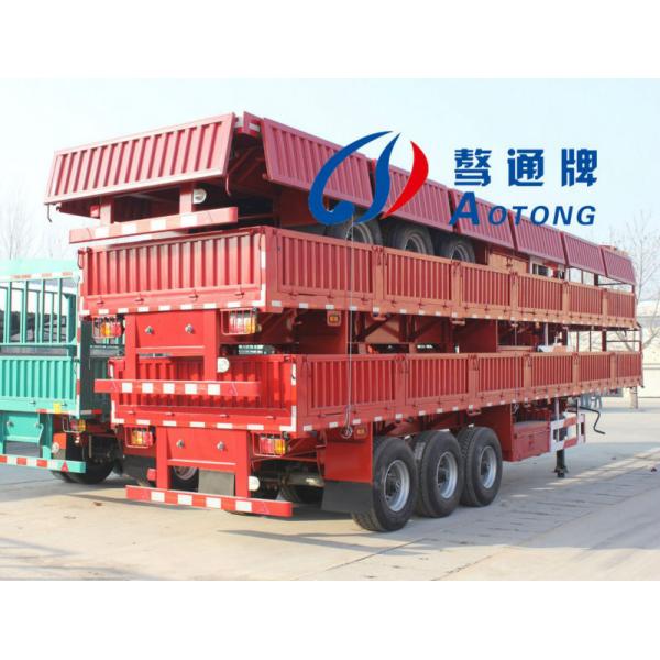 Open Fence Truck Cargo Carrier Semi Trailer with Side Wall and Axle BPW Optional
