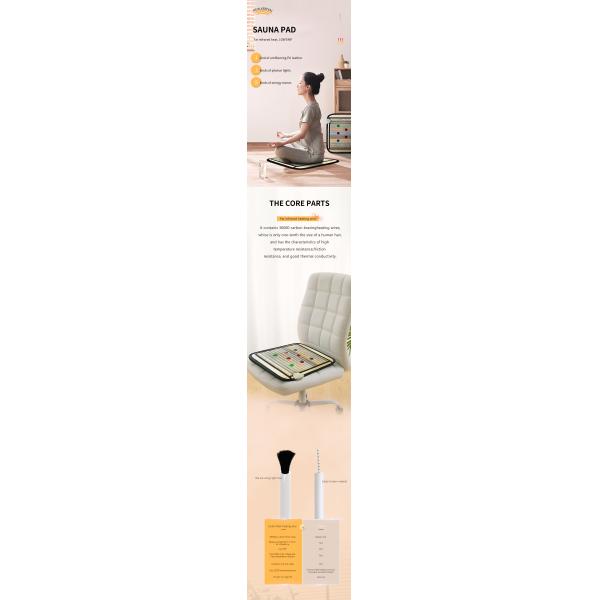 Pemf Far Infrared Tourmaline Amethyst Heating Mat Cushion PU Leather