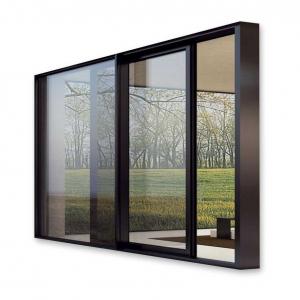 Quality Residential Exterior Insulated Aluminum Sliding Glass Door Matt Black wholesale