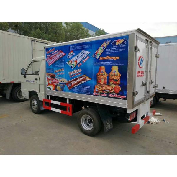 Mini Foton Refrigerated Delivery Truck , Refrigerator Van Truck 1000kg For Cold Drink