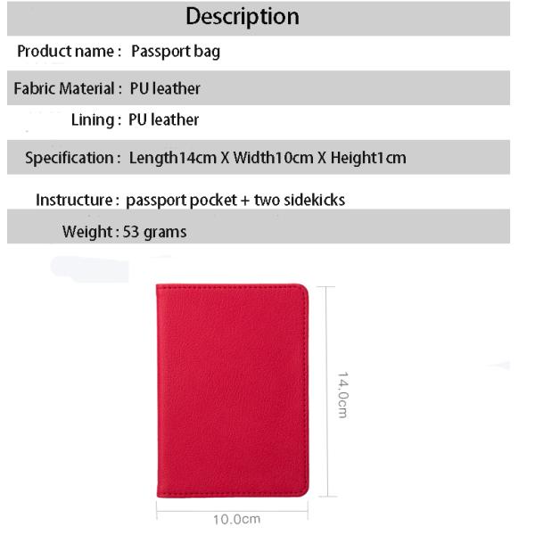 customized advertising LOGO Business passport holder high-grade passport cover PU ticket holder short passport bag