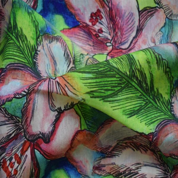 Woven Tencel Soft Tulle Fabric 70% Viscose Blend Print Solid Dyed Twill