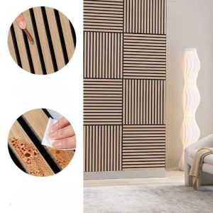 Wholesale Luxury Style Acoustic Panels Soundproof Wood Slat Wall Panels Wooden