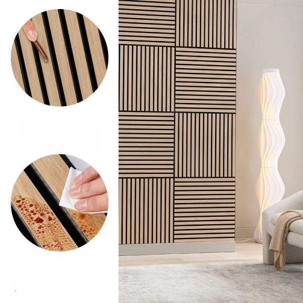 Wholesale Luxury Style Acoustic Panels Soundproof Wood Slat Wall Panels Wooden