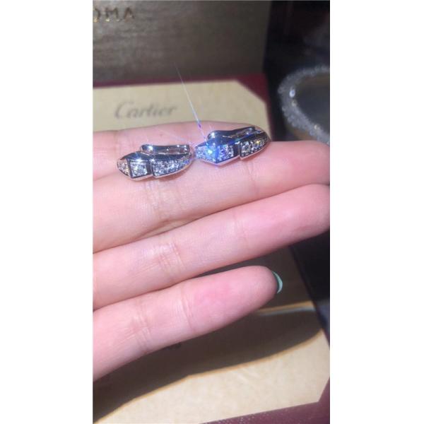 Luxury jewe factory serpenti series earring 18k white gold yellow gold rose gold diamond Earring B Snake Earrings