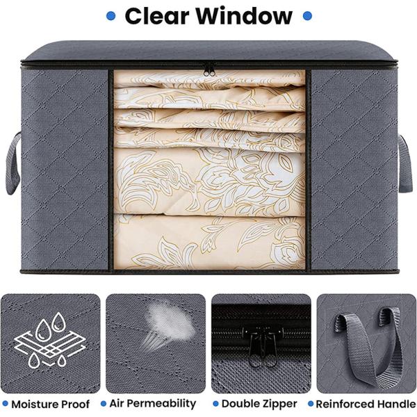 Non Woven Storage Box With Lids And Handle for Organizing Clothes Rectangle Load >10kg