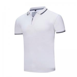 Quality Popular 100 Polyester Custom Work Polo Shirts Easy Cleaning With Knitted Collar wholesale